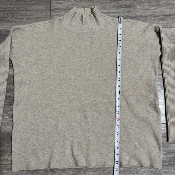 Cyrus Mock Neck Pullover Knit Strechy Sweater Dolman Sleeve Women Small Beige - Picture 7 of 14